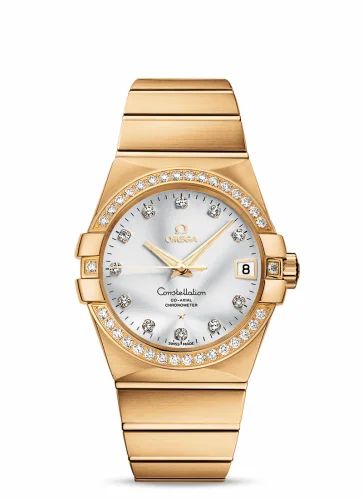 Omega Constellation Co-Axial 38 Yellow Gold / Diamond / Silver 123.55.38.21.52.002 (12355382152002)